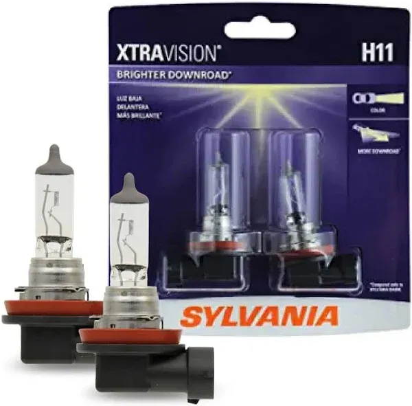 Sylvania XTRAVISION H11 Pair Set High Performance Headlight 2 Bulbs New