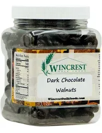 Dark Chocolate Covered Walnuts - 1.25 Lb Tub