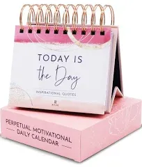 RYVE Inspirational Desk Calendar - Daily Flip Calendar with Motivational Quotes