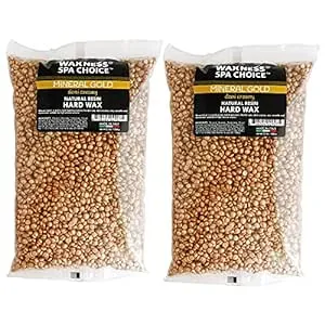 Waxness Spa Choice Mineral Gold Demi Creamy Hard Wax Beads 2.2 lb / 1 kg Pack of 2