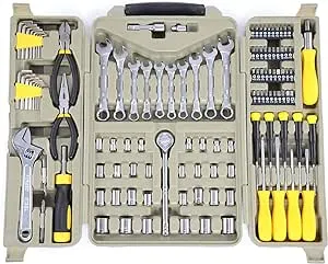 JEGS 123-Piece Tool Set | With Carry Case | Includes Pliers, Sockets, Wrenches, Screwdrivers, Multi-Bit, Hex Wrenches, And More