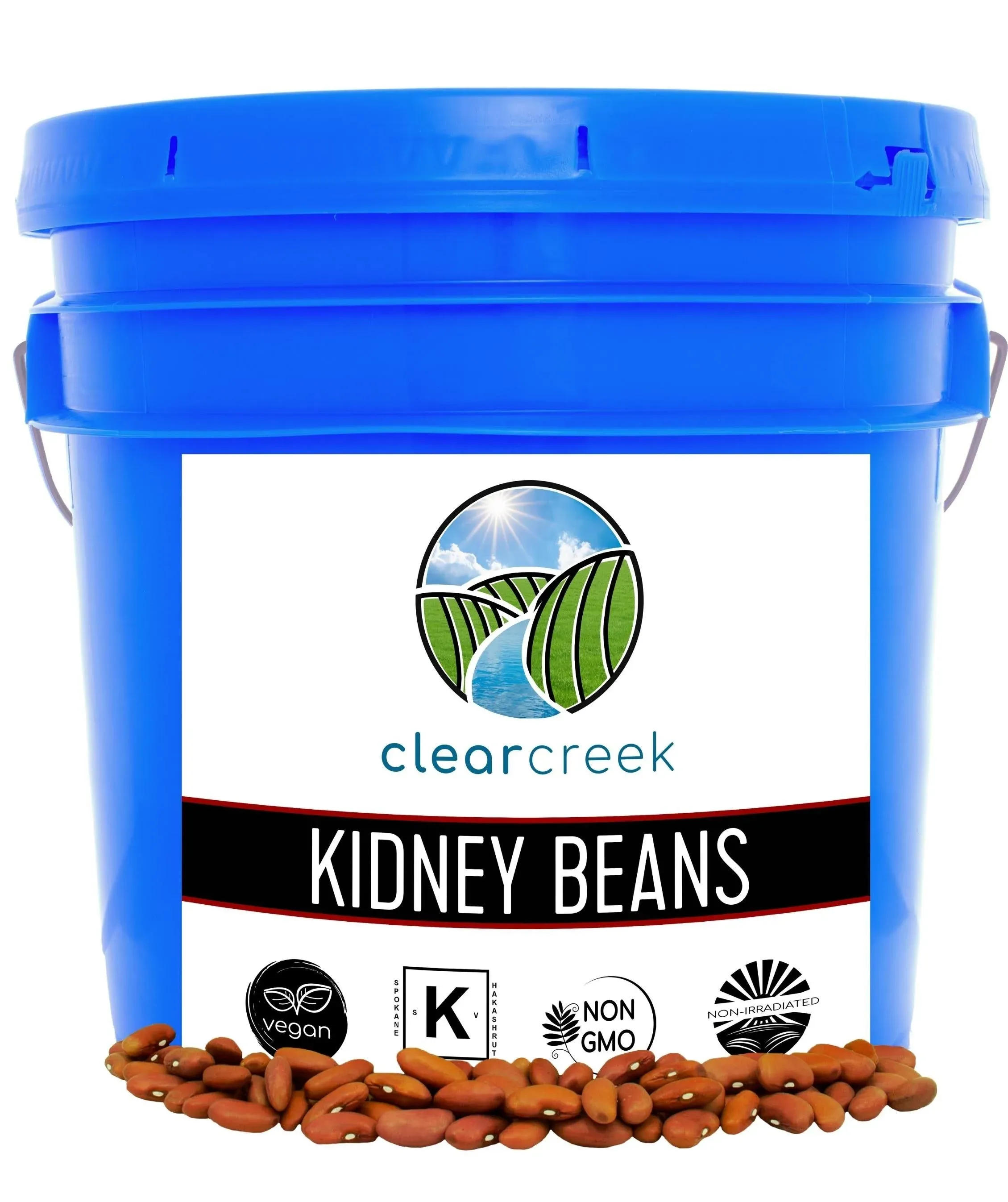 Clear Creek Kidney Beans, 25 lbs Bucket, Emergency Food Storage