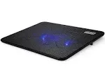 Laptop Cooling Pad, Portable Slim Stand with 2 Blue LED Fans for 11-14 Inch Lap