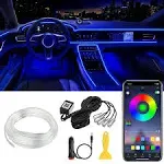 Car LED Strip Lights, LEDCARE Multicolor RGB Car Interior Lights, 16 Million Colors 5 in 1 with 236 Inches Fiber Optic, Ambient Lighting Kits, Sound