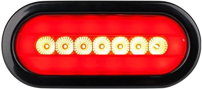 Lumitronics RV HALO LED 6" Waterproof Sealed Oval Stop/Tail Light - DOT Compliant (Clear)