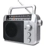 Retekess Tr604 Portable AM/FM Radio,Transistor Wireless Technology Radio(Sliver), Silver