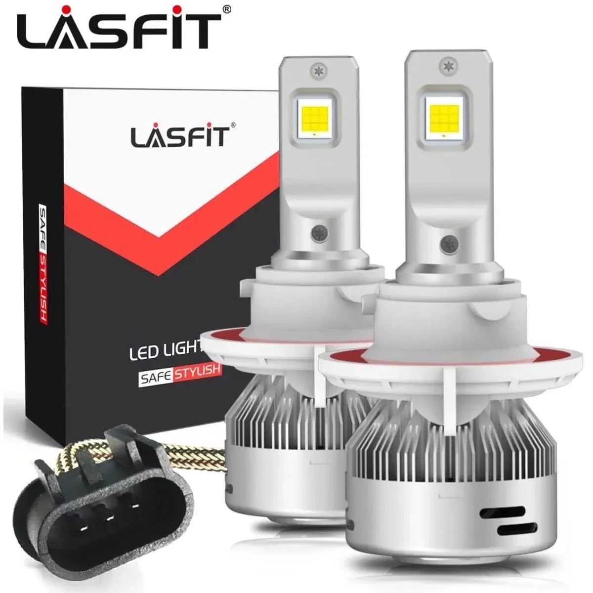 LASFIT H11 LED Bulbs - 400% Brighter H9 LED Bulbs, 6000K White H8 H16 LED Fog Light Bulbs, 1:1 Mini Size, Plug and Play, Pack of 2