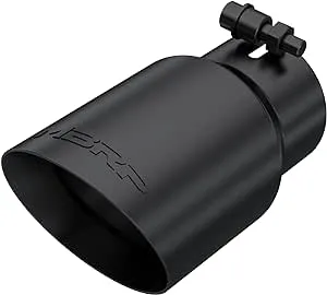 MBRP Tip 3in Round x 4in Inlet OD Dual Walled Angled Black Tip