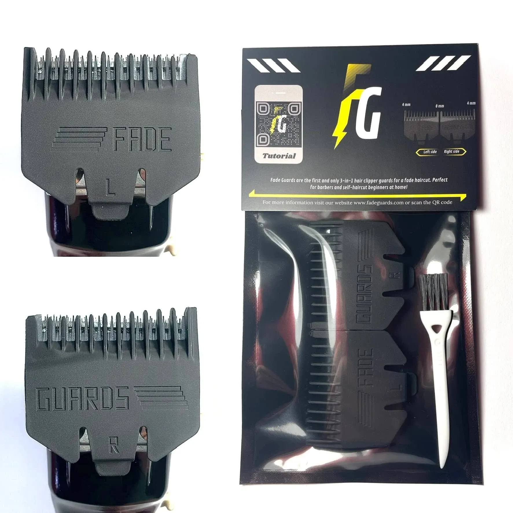 Professional Special 3-in-1 Fade Hair Trimmer/Clippe<wbr/>r Guard Combs Guide Attac...