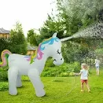  Sprinkler for Kids Water Sprinklers Inflatable Toys for Outdoor Play Unicorn