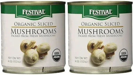 instecho Festival Organic Sliced Mushrooms, 4 Ounce (Pack of 12), Pink Pack of 2