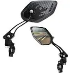 LX LERMX Bike Mirrors [Upgraded version] Two Pcs HD,Blast-Resistant, Glass Lens