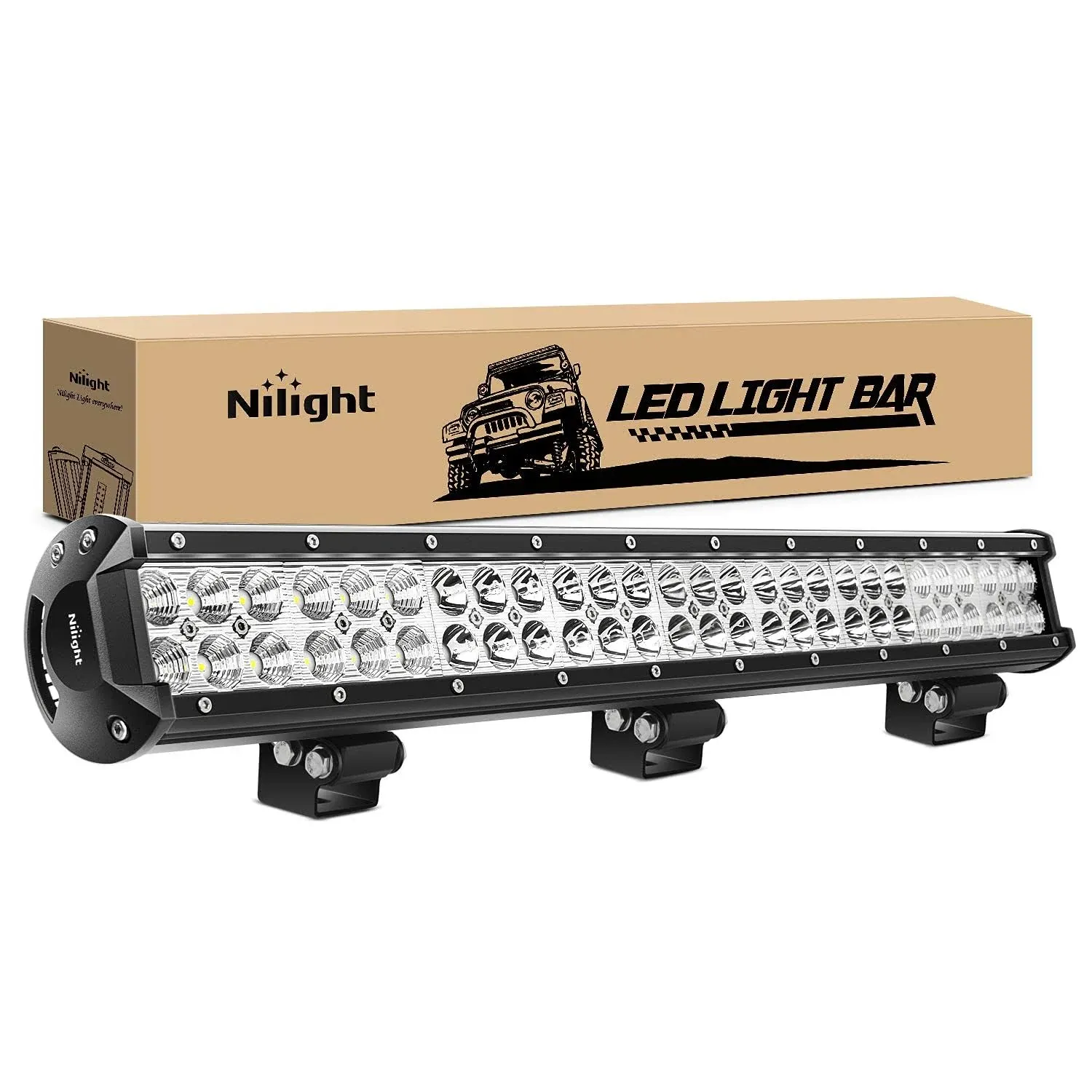 Nilight 25" LED Light Bar Flood Spot Combo Waterproof Driving Lights Off Road Lights