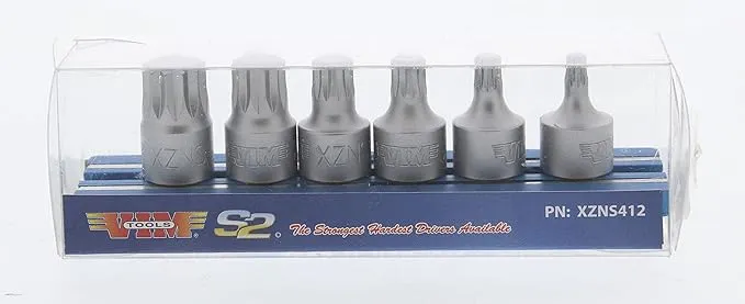 VIM Tools XZN Stubby Triple Sq. 6 pc Drive Set