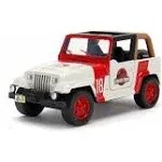 Jeep Wrangler #18 Jurassic Park Red and Beige Jurassic World 1/32 Diecast Model Car by Jada