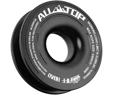 ALL-TOP Recovery Ring 66000 lbs Winch Snatch Towing Ring, Tackle Pulley System, Rope Retention Safety Strap Included, Black