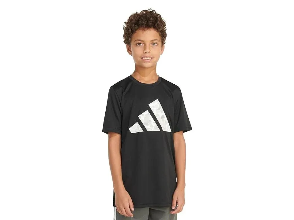 adidas Boys' Moisture-wicking Athletic T-shirt Bos Ghost Logo Short Sleeve