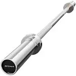 RITFIT 4ft/4.8ft/6ft Olympic Barbell for Strength and Weightlifting Training - 2 Inch Olympic Bar for Squat, Deadlift, Curl, Bench Press, Overhead Press - 350lbs/500lbs Capacity with Weight Plates