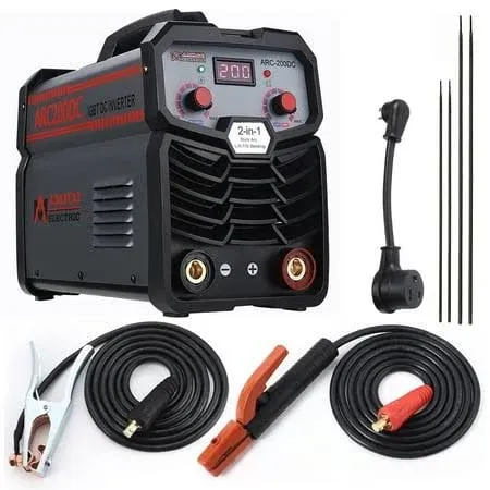 Amico ARC-200DC, 200 Amp Stick Arc/Lift-TIG 2-in-1 Welder, 80% Duty Cycle 100-25