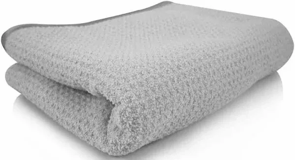 Simple Houseware Waffle Weave Gray Matter Microfiber Drying Towel, 25 x 36 Inches, Grey