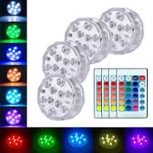 YiaMia Submersible Led Battery Operated Spot Lights with Remote Decorative Fi...