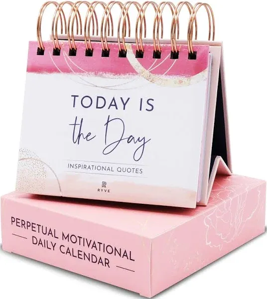 RYVE Motivational Calendar - Daily Flip Calendar with Inspirational Quotes - Inspirational Gifts for Women, Inspirational Desk Decor for Women, Office