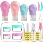 Gemice 16 Pack Travel Bottles Set for Toiletries TSA Approved Travel Size Containers Leak Proof Silicone Squeezable Travel Acce