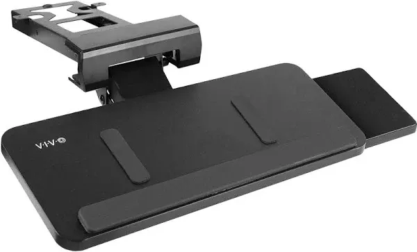 VIVO Adjustable Keyboard Tray with Slide-Out Mouse Pad and Under Table Desk Mount