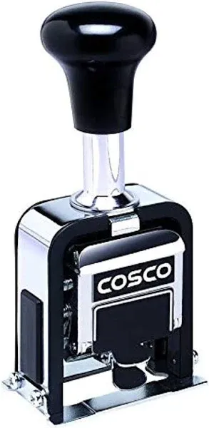 Cosco Automatic Numbering Machine, 6-Digits, 8 Modes, Black Ink (026138)