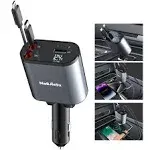 MAGJIEYX 4 in 1 Retractable Car Charger, USB C &amp; Iphone