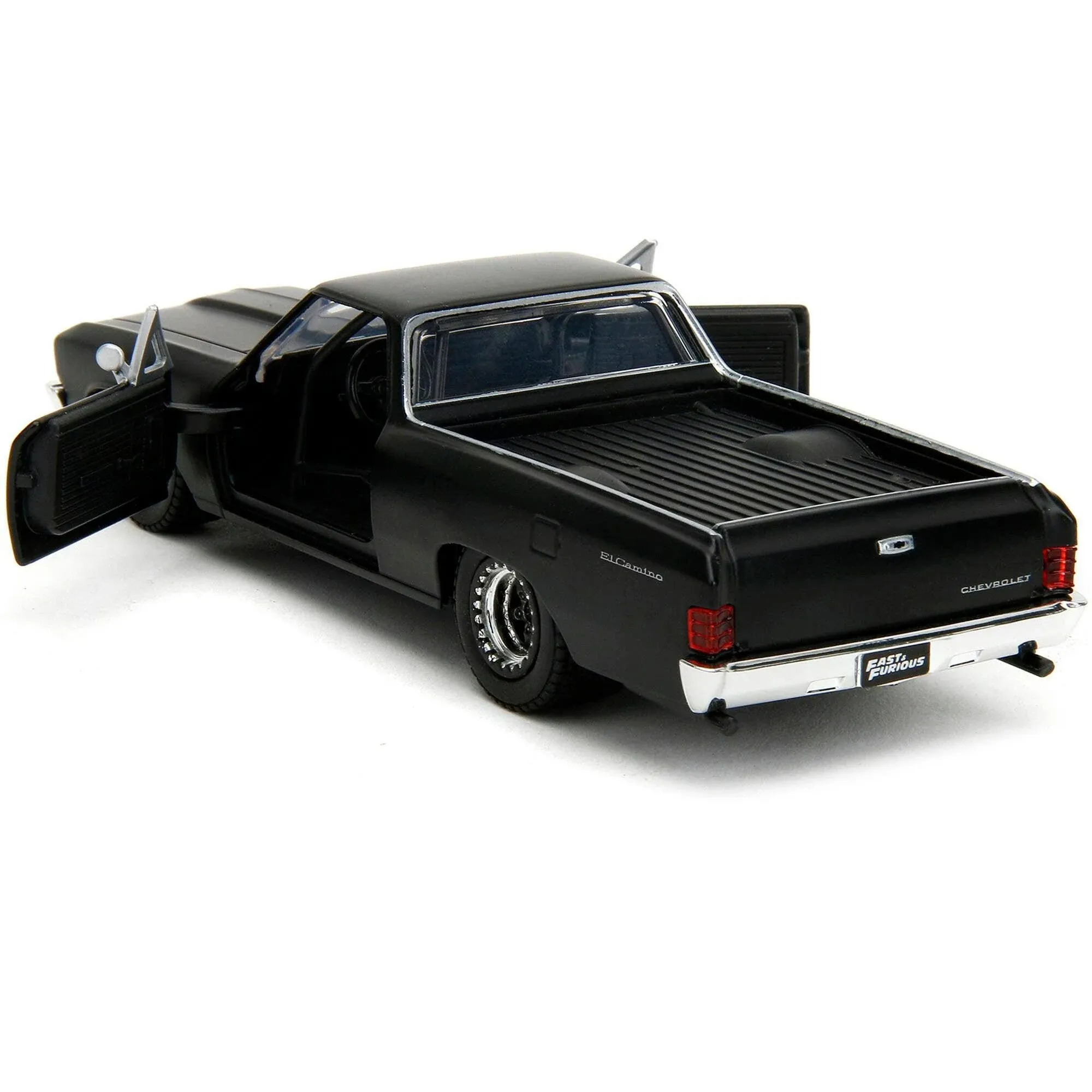 1967 Chevrolet El Camino Matt Black "Fast & Furious" Series 1/32 Diecast Model Car by Jada