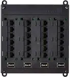 Leviton 476TM-624 Twist and Mount Patch Panel, 24 Cat 6 Ports, Black