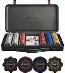 SLOWPLAY Nash Ceramic Poker Chips Set for Texas Hold'em, 300 Pcs [Blank Chips], 39mm & 10g Each | Features A High-end Chip Case with Extra Durable