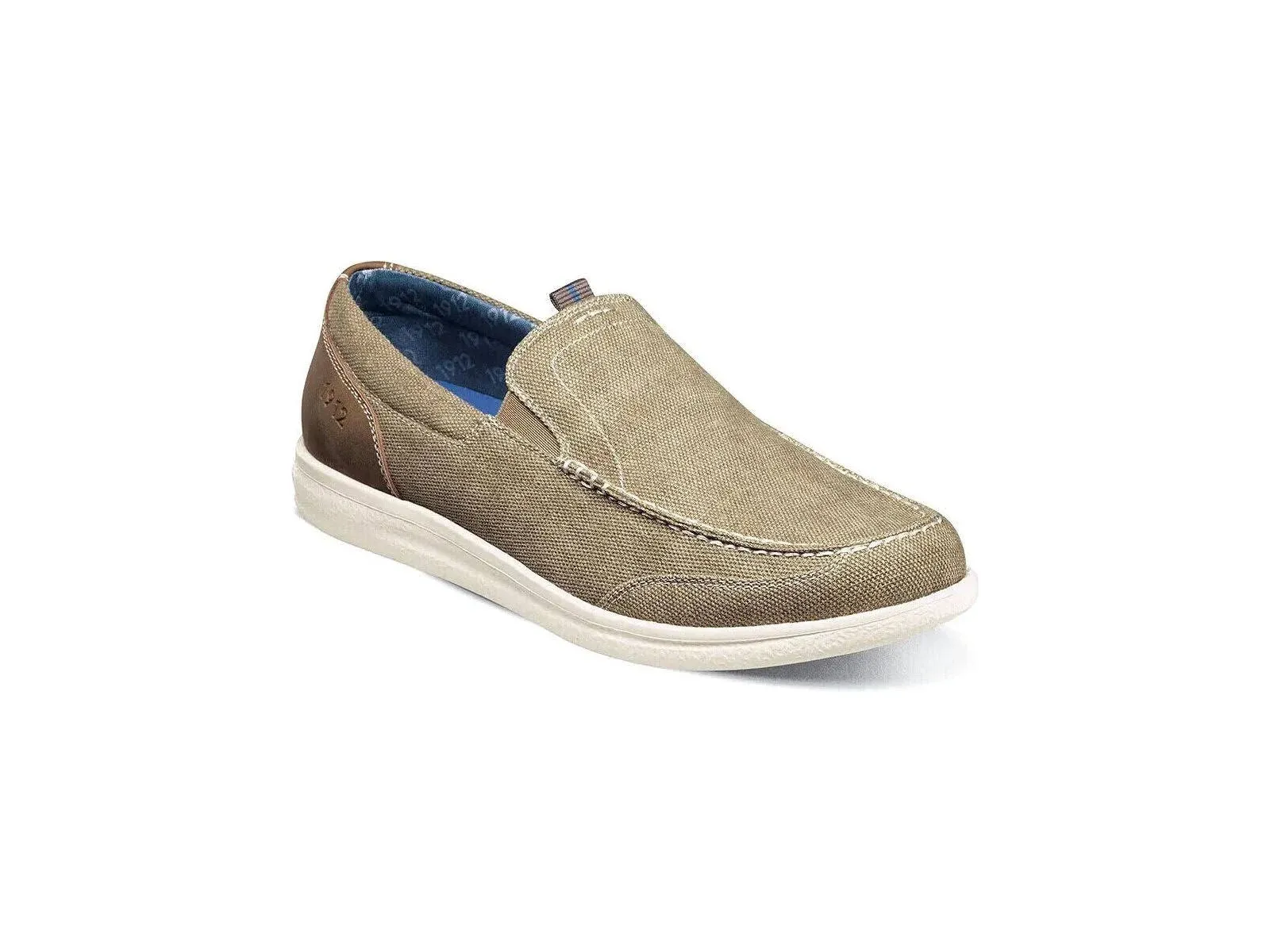 Nunn Bush Men's Brewski Canvas Moccasin Toe Slip-on Comfortable & Lightweight Loafer