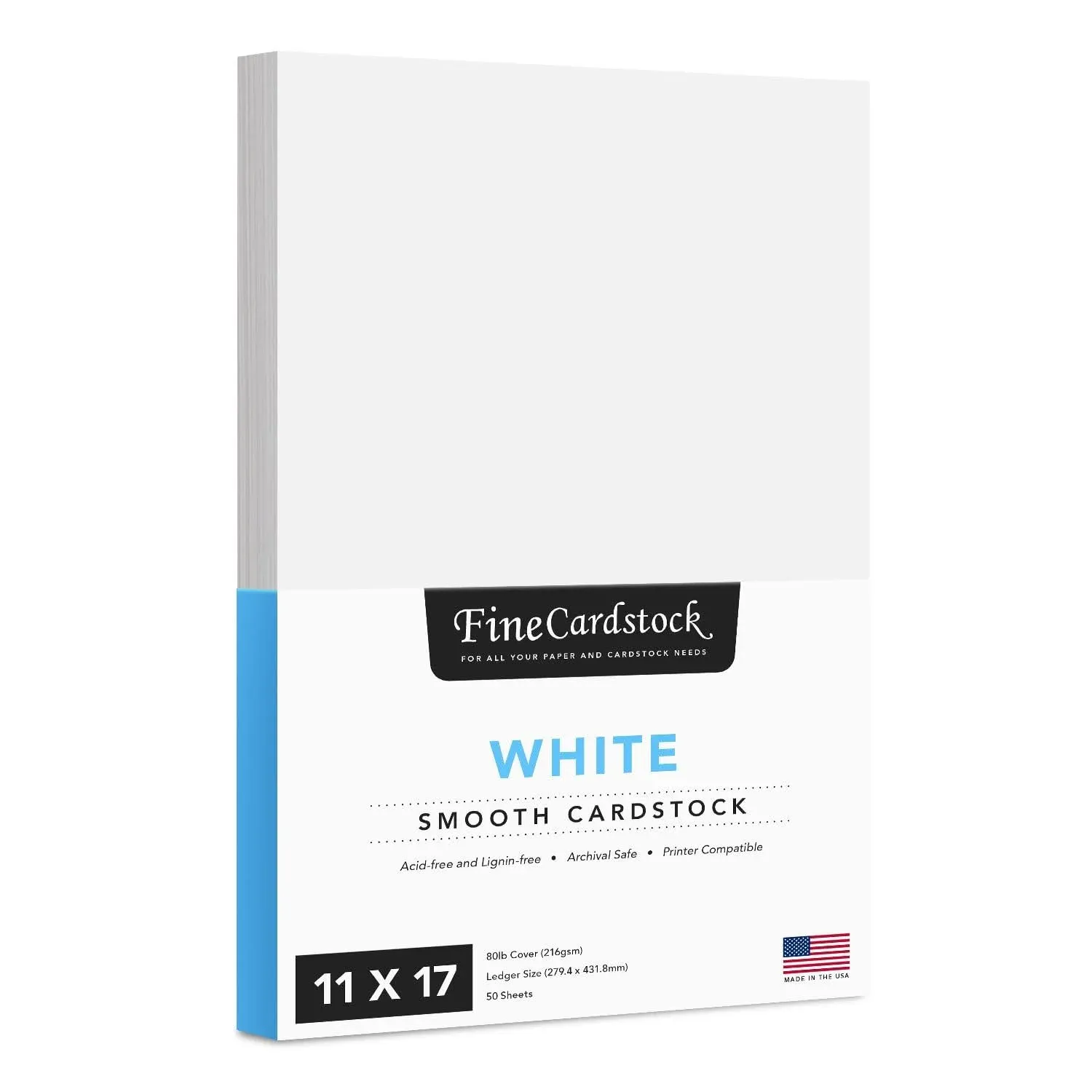 11 x 17 White Card Stock | Heavyweight 80lb Cover (216gsm) Cardstock Paper – ...