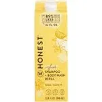 The Honest Company 2-in-1 Cleansing Shampoo + Body Wash Refill Carton | Gentle for Baby | Naturally Derived, Tear-free, Hypoallergenic | Citrus Vanilla Refresh, 32 fl oz