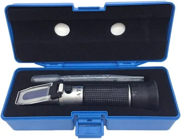 aichose Brix Refractometer with Atc, Dual Scale Specific Gravity & Brix, Hydrometer in Wine Making and Beer Brewing