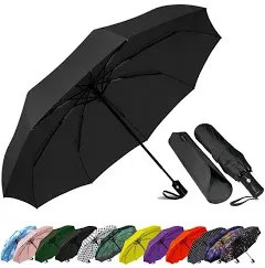 SIEPASA Windproof Travel Compact Umbrella-Autom<wbr/>atic Small Size, Wine Red 