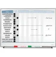 Quartet Matrix 15-employee In/Out Board 33704