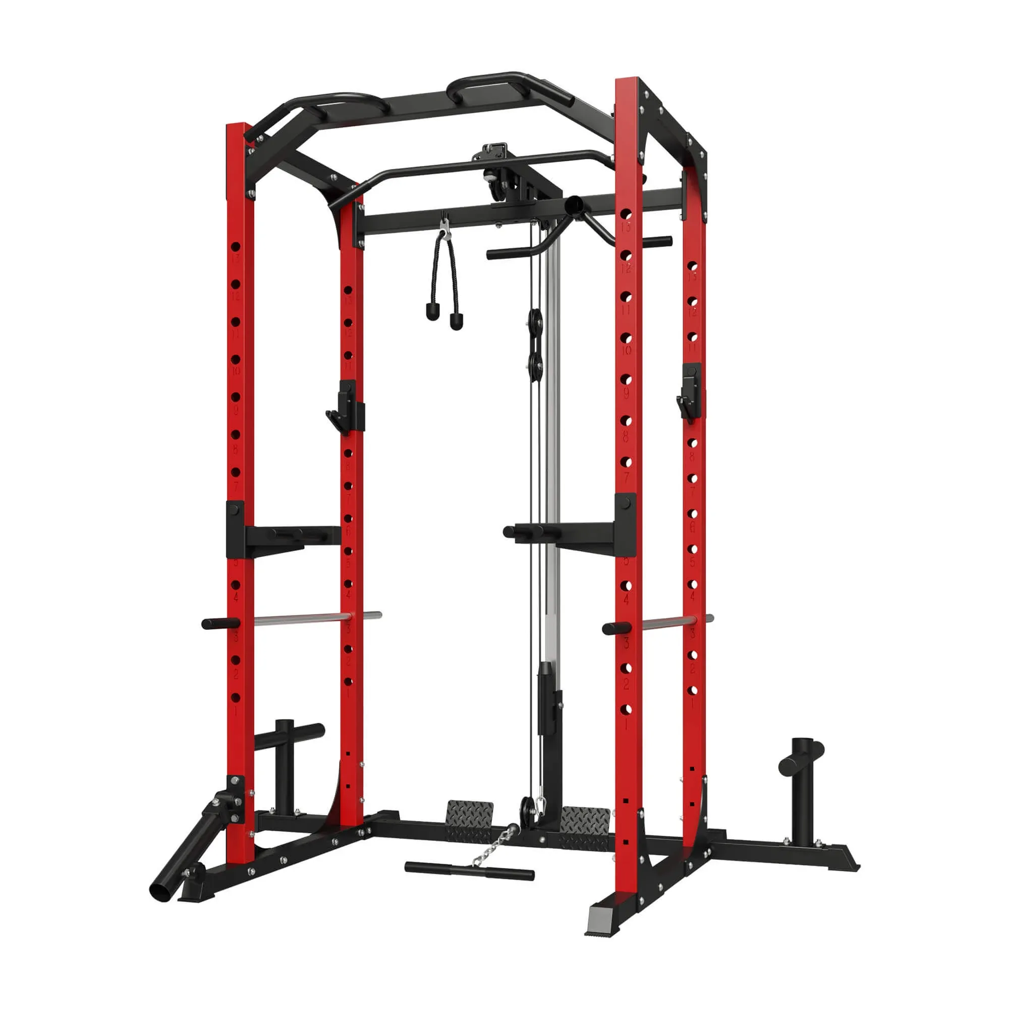 Mikolo F4 Power Rack, Red| Multifunctional Machine | Home gym|affordable Exercise ...