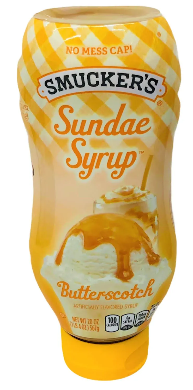 Smuckers Sundae Syrup Flavored Syrup, Butterscotch - 20 oz