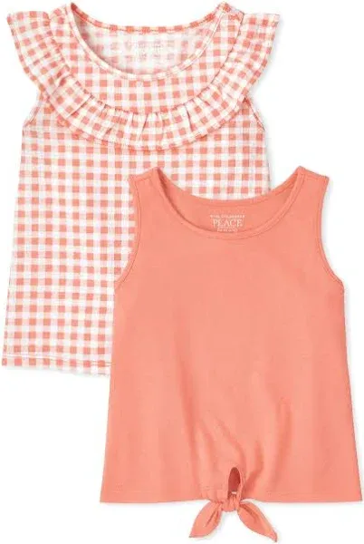 The Children's Place Toddler Girls Print Ruffle Tank Top