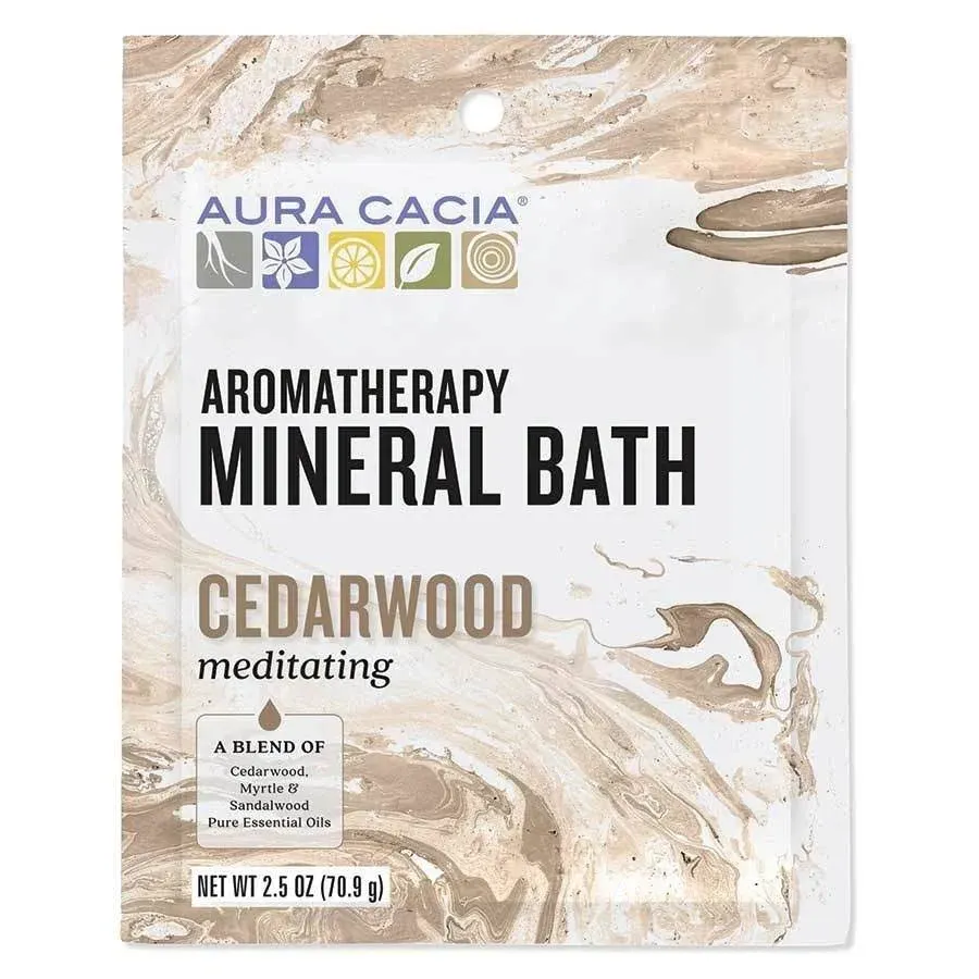 Aura Cacia Mineral Bath, Meditating Cedarwood - 2.5 oz