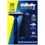 Gillette Custom Plus3 Disposable Razors, 36-count