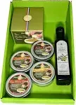 Dean Jacob's 9 pc. Collection with 4 Bread Dipping Tins, Saucers & Cold Pressed Olive Oil