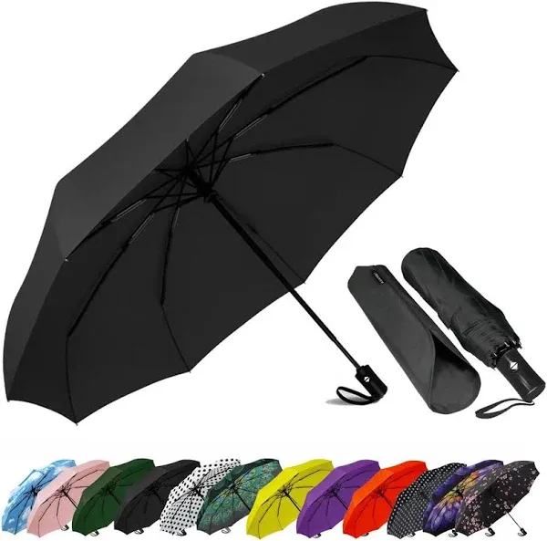 SIEPASA Windproof Travel Compact Umbrella-Automatic Umbrellas for Rain-Compact Folding Umbrella, Travel Umbrella Compact, Small Portable Windproof