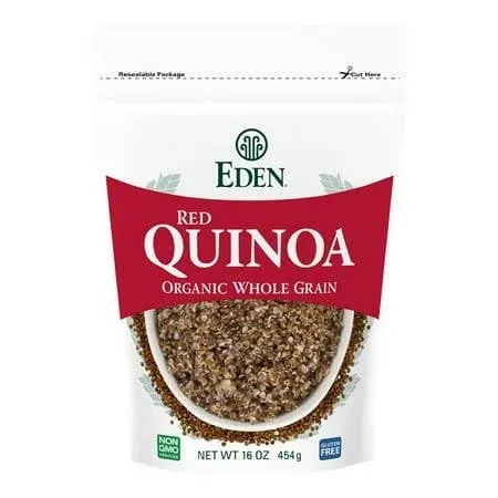 Eden Organic Red Quinoa, Whole Grain, 16-Ounce Pouches (Pack of 4)