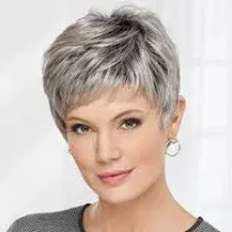 Short Hair Wigs with Natural Bangs,Bangs Hair Clip Synthetic Hair Pixie Cut Short Hair Wigs for Women with Thinning Hair Natural Daily Use Hair-#3