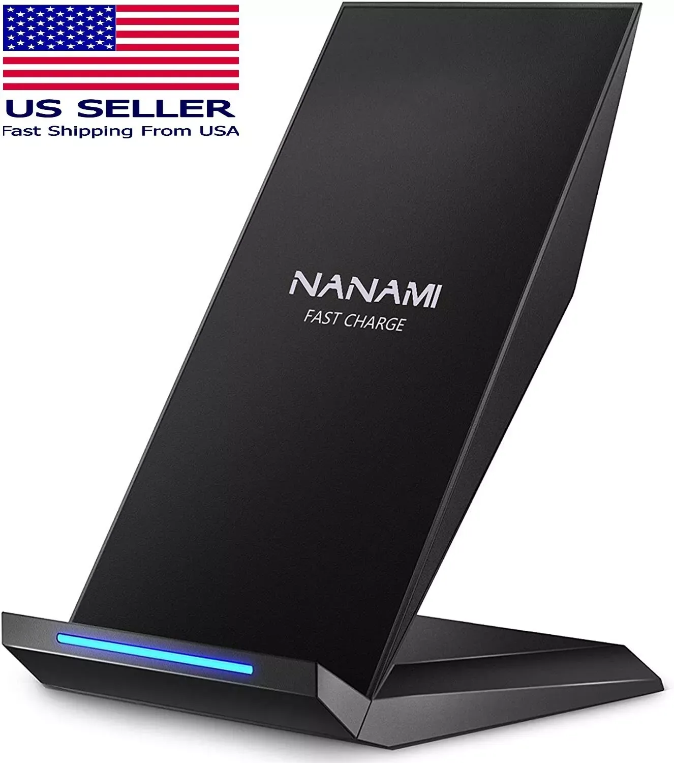 NEW NANAMI Fast Wireless Charger, Qi Certified Charging Stand - FAST SHIPPING