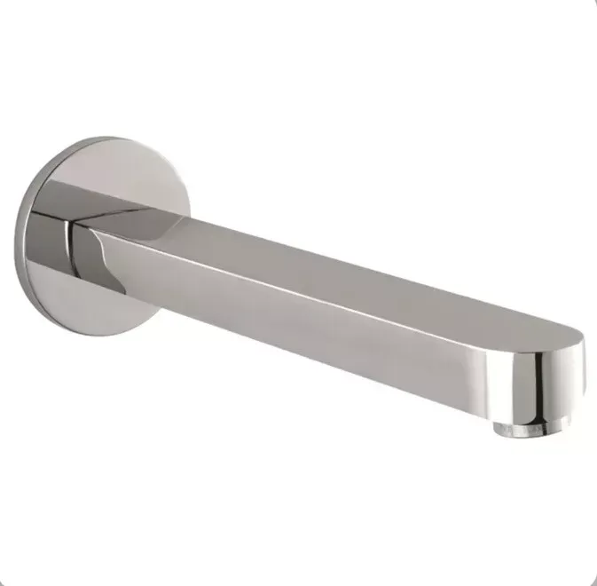 HANSGROHE Chrome Tub Spout Metris S 9&#034; Wall Mounted Modern Brass NIB